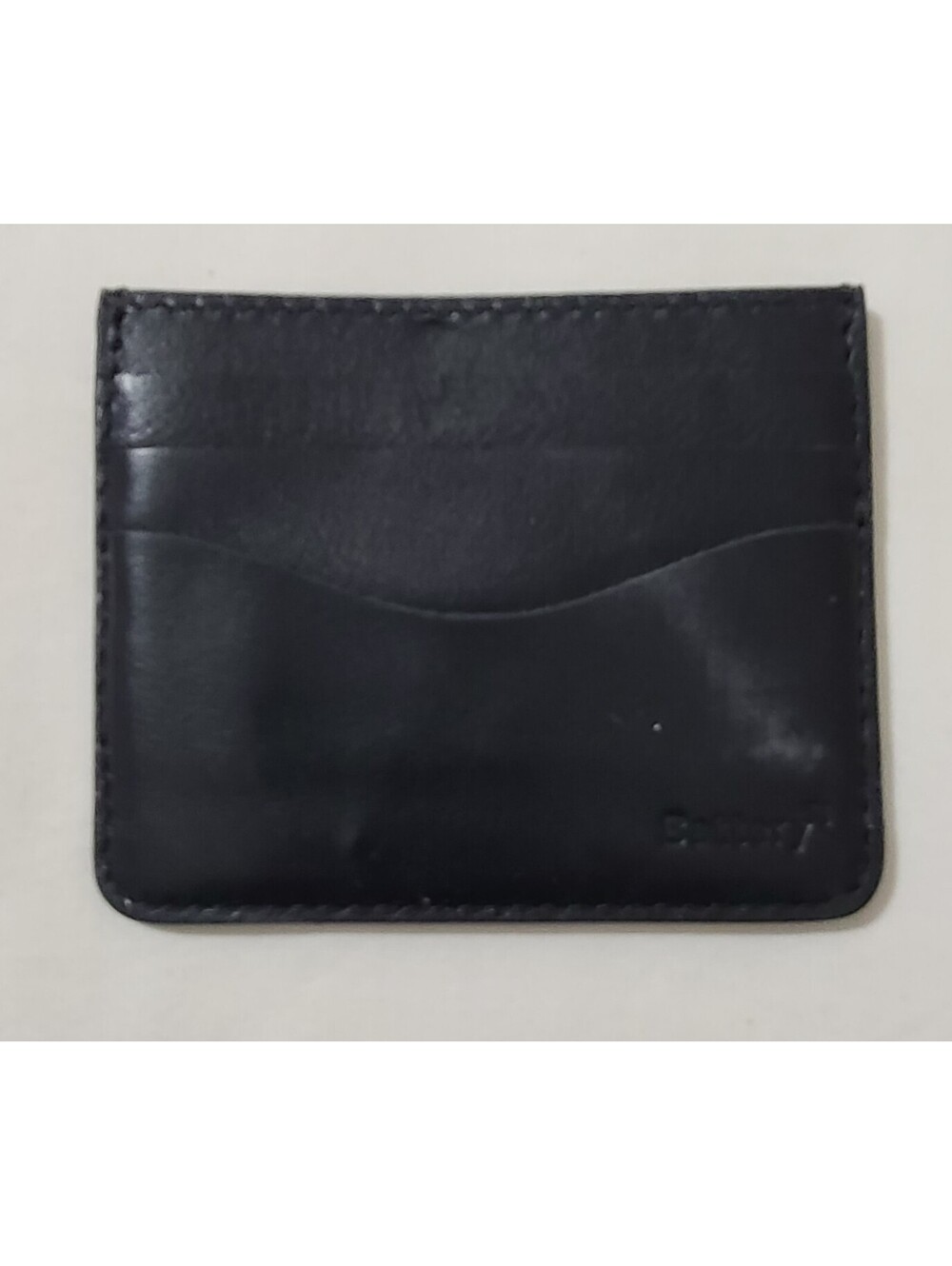 Battery Slim Leather Card Holder Wallet Black Minimalist Front Pocket Organizer